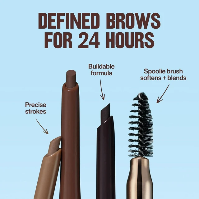 Alt view image 6 of 7 - Revlon ColorStay Brow Pencil, 205 Blonde, 0.021 oz | Waterproof eyebrow pencil with a built-in spoolie brush. No smudging, no fading, with up to 24 hours of wear.