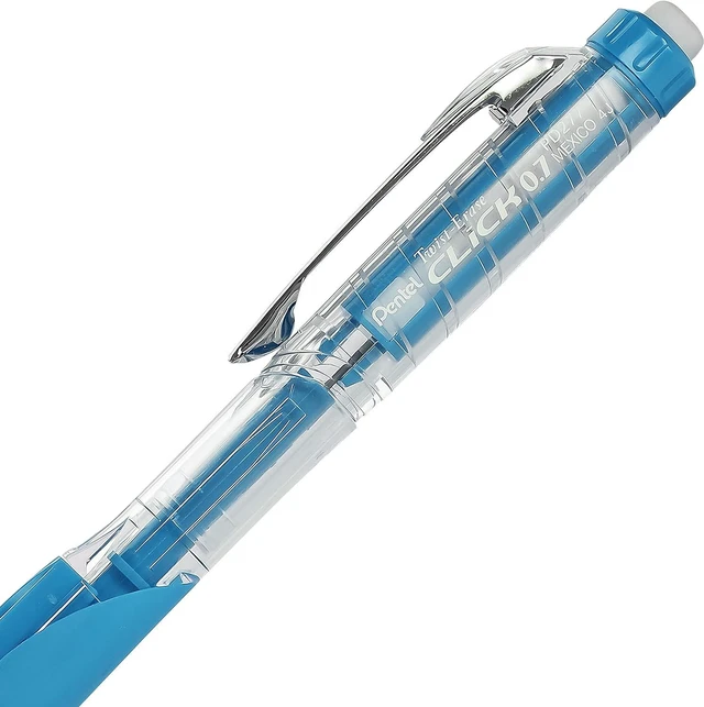 Alt view image 5 of 7 - Twist Erase Click Automatic Pencil with 2 Eraser Refills and Lead, 0.7mm, Assorted Barrels, Color May Vary, 2 Pack (PD277TLEBP2)