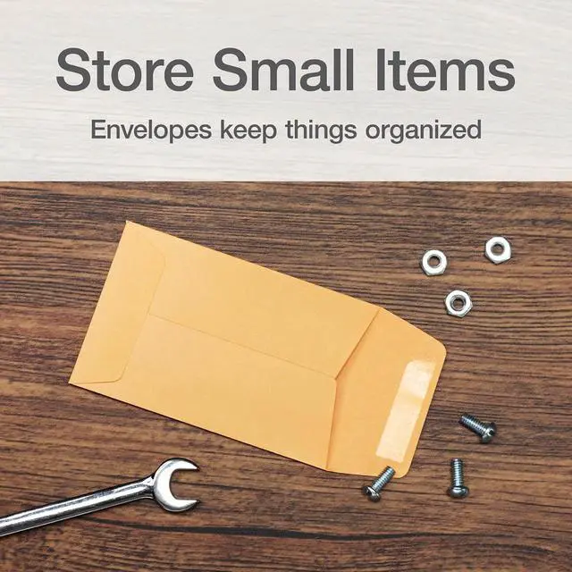 Alt view image 4 of 7 - 1 Coin and Small Parts Self Seal Envelopes for Home, Office and Garden, Small Envelopes for Organization, 2.25" x 3.5", 10 Assorted Colors, 100 per Box (1016442)