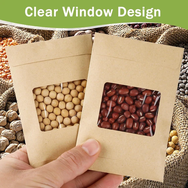 Alt view image 7 of 7 - 100 PCS Seed Packets Clear Envelopes, Self Sealing Kraft Bags 3.15x 4.72, Seed Storage Organizer Mini Envelopes with Preprinted Collecting Template for Flower Vegetable Seed Collection(A style)
