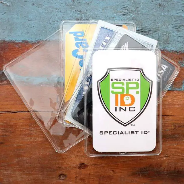 Alt view image 4 of 7 - 5 Pack - Premium Medicare Card Protector Sleeves - Durable 2 X 3 Business Card Holders - Clear Vinyl Plastic Covers for Insurance & Social Security Metro & License or Credit Cards by