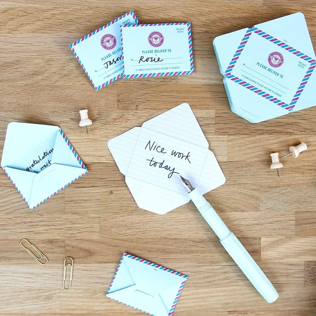 Alt view image 2 of 7 - Suck UK Airmail Envelopes | Mini Envelopes | Message Pad | Vintage Airmail | Memo Pad | Fold And Send Letters | Envelope Peel And Seal | Blank Cards | Tear Off Notes | Fold Up Letters | Birthday Cards