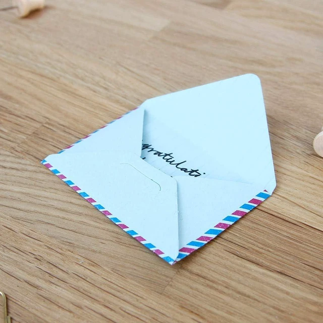 Alt view image 4 of 7 - Suck UK Airmail Envelopes | Mini Envelopes | Message Pad | Vintage Airmail | Memo Pad | Fold And Send Letters | Envelope Peel And Seal | Blank Cards | Tear Off Notes | Fold Up Letters | Birthday Cards