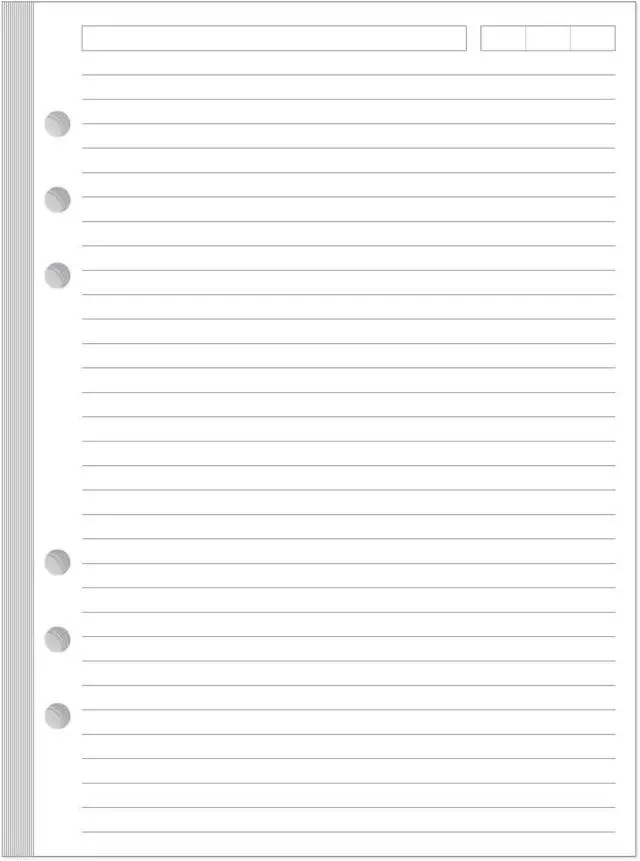 Main image of 6-Hole Lined Paper Refills for A5 Ring Binder - 100 Sheets/200 Pages Loose Leaf Paper Line Refills for Filofax Planner, 100 gsm White Paper, 5.8" x 8.25"