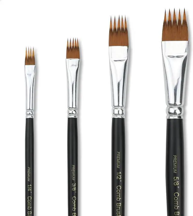 Alt view image 7 of 10 - Grainer Brush Set, Texture Paint Brushes for Acrylic, Watercolor & Oil