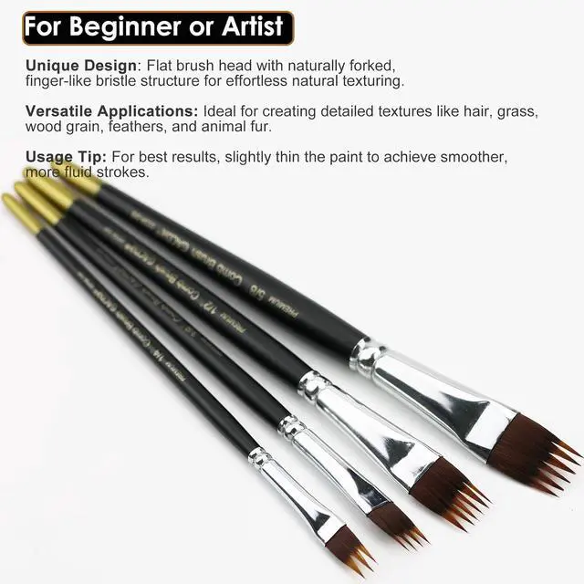 Alt view image 10 of 10 - Grainer Brush Set, Texture Paint Brushes for Acrylic, Watercolor & Oil