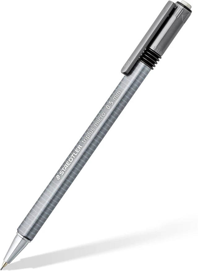 Alt view image 2 of 5 - triplus Micro 0.5mm Mechanical Pencils 3-pack: Retractable & Refillable #2 Mechanical Pencils with Twist Erasers, Ergonomic Triangular Grip for Writing, Drawing, Engineering & Drafting