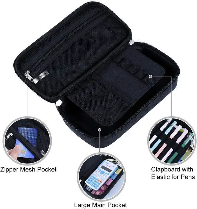 Alt view image 4 of 7 - Big Capacity Pencil Case Large Pencil Bag Pouch Pen Case Pencil Marker Holder Stationery Storage Makeup Bag for Office Supplies Adults