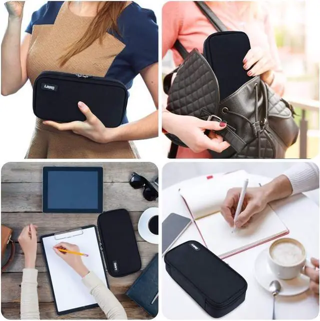 Alt view image 6 of 7 - Big Capacity Pencil Case Large Pencil Bag Pouch Pen Case Pencil Marker Holder Stationery Storage Makeup Bag for Office Supplies Adults