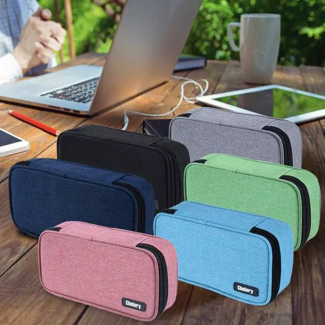 Alt view image 7 of 7 - Big Capacity Pencil Case Large Pencil Bag Pouch Pen Case Pencil Marker Holder Stationery Storage Makeup Bag for Office Supplies Adults