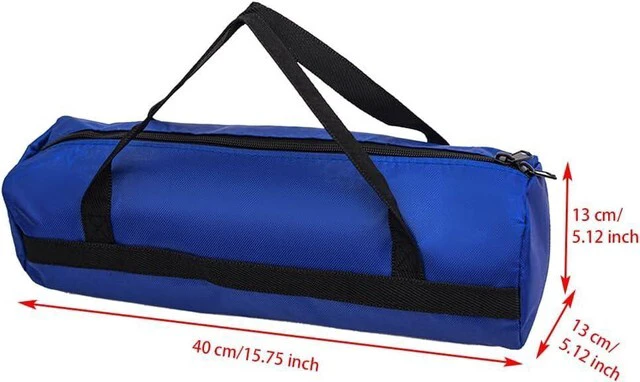 Alt view image 2 of 7 - Small Canvas Tool Pouch,Waterproof Zipper Bag Organizer,Utility | 2Pc 600D Waxed,Heavy Duty Multi Purpose,Screw Nut Nail Screwdriver,Portable Storage Bag,Tool Tote Case,Long Mini Blue Black