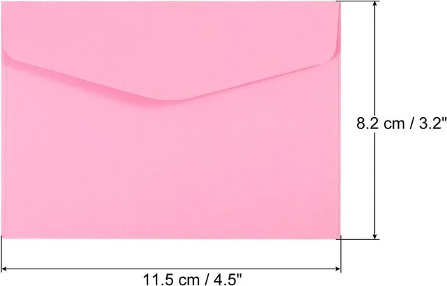 Alt view image 2 of 6 - Mini Envelopes, 24 Pack Mini Gift Card Business Card Envelope for Small Note Cards Greeting Wedding, Pink