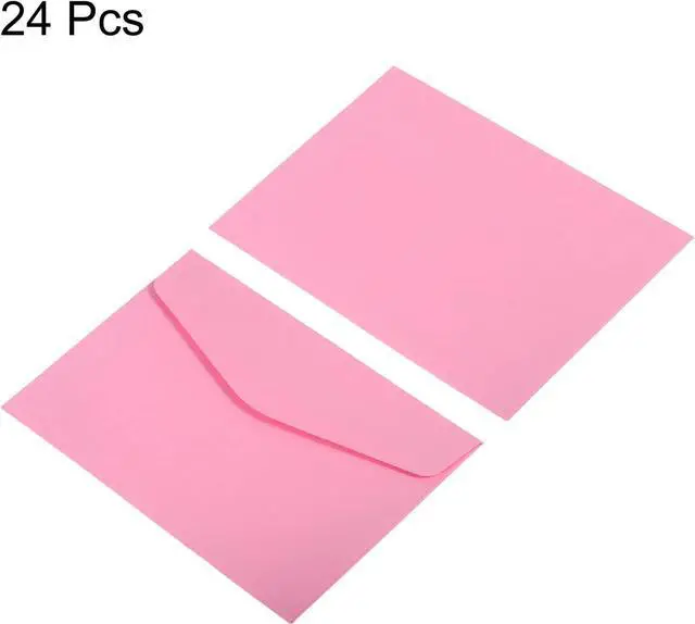 Alt view image 3 of 6 - Mini Envelopes, 24 Pack Mini Gift Card Business Card Envelope for Small Note Cards Greeting Wedding, Pink