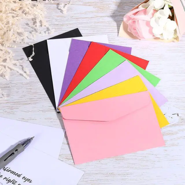 Alt view image 5 of 6 - Mini Envelopes, 24 Pack Mini Gift Card Business Card Envelope for Small Note Cards Greeting Wedding, Pink