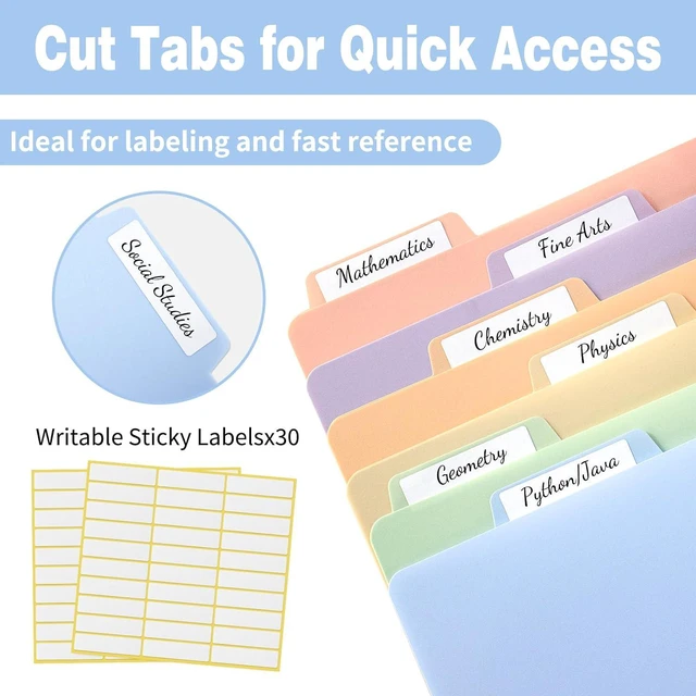 Alt view image 3 of 7 - Plastic Folders with Pockets and Tabs for 3-Ring Binder 6 Pack