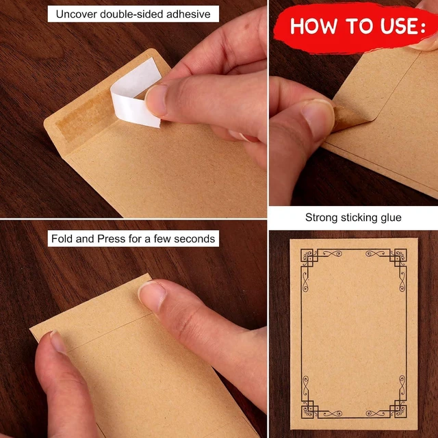 Alt view image 5 of 7 - 200 Packs Seed Coin Envelopes 2.3 x 3.5 Inches Small Parts Kraft Coin Saving Envelopes Self Adhesive Seed Storage Packets for Storage Keys Cards Stamp Small Items(Kraft Color)