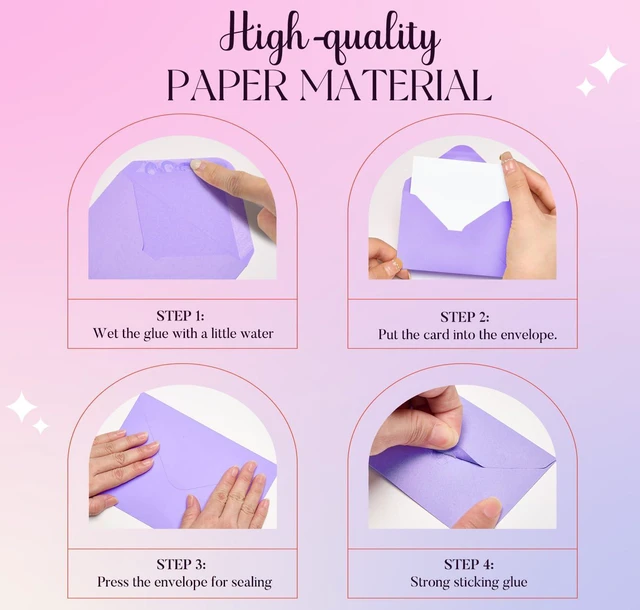 Alt view image 4 of 7 - 50PACK Gift Card Envelopes Credit Card Size Mini Envelopes Colorful Tiny Pocket Envelope For Business Card, Small Note Cards 10 Assorted Colors 4X2.75 Inches, Fit Credit Cards | Colorful Mini Envelope