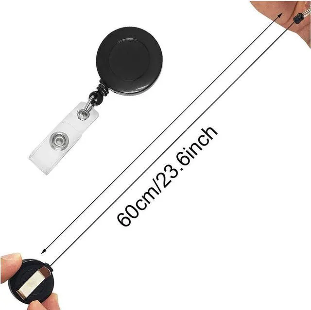 Alt view image 4 of 6 - 2 Set of Transparent PC Card Badge Holder for Swipe ID Cards, Heavy Duty Frosted Polycarbonate Plastic Clamp Grippers