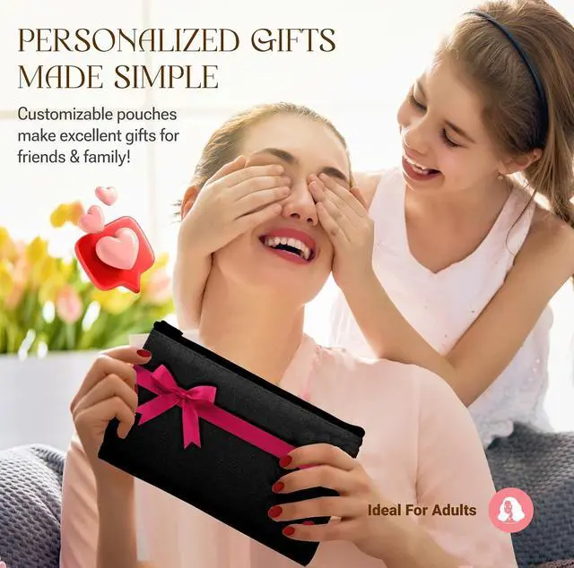 Alt view image 6 of 6 - 10 PCs 8.3x4.7 Black canvas Zipper Pouch, Makeup Bags Bulk Pencil Pouch with Sturdy ZipperMulti-Purpose DIY Crafts Toiletry Canvas Bags Case for Sublimation, Stationery & Cosmetic Storage