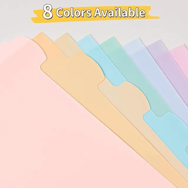 Alt view image 7 of 7 - 8 Tabs Binder Dividers for 3 Ring Binders, Write & Erase, 1 Set