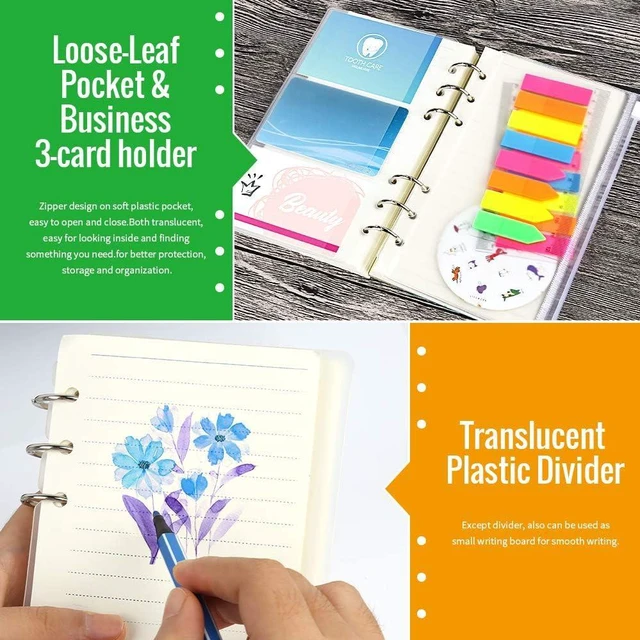 Alt view image 7 of 7 - A6 Paper, Planner Inserts for A6 Binder, 6.73"x3.74" Lined Paper, Filler Paper, with Binder Pockets & Dividers, for Refillable Notebook, Journal, Planner Refills