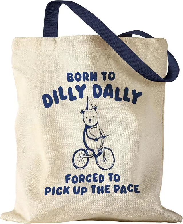 Main image of Aesthetic Canvas Tote Bag for Women - Sturdy Cloth Cotton Totes Bag with Pattern Shoulder Bag
