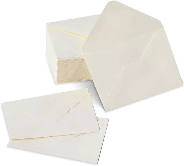 Main image of 100 Pack 4 x 2.75" Mini Envelopes 120GSM Cream Gift Card Envelopes Bulk Small Paper Gift Card Sleeves Greeting Card Business Card Tiny Envelope Pockets for Card & Invitation