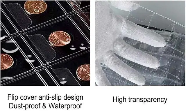 Alt view image 5 of 7 - 300 Pockets Coin Pages for Collectors, Coin Collection Page fit Most Binder | Standard 9-Hole Coin Collecting Supplies, Coin Sleeves for Coin, Stamp, Badges etc (30 Pocket - 10 Sheets)