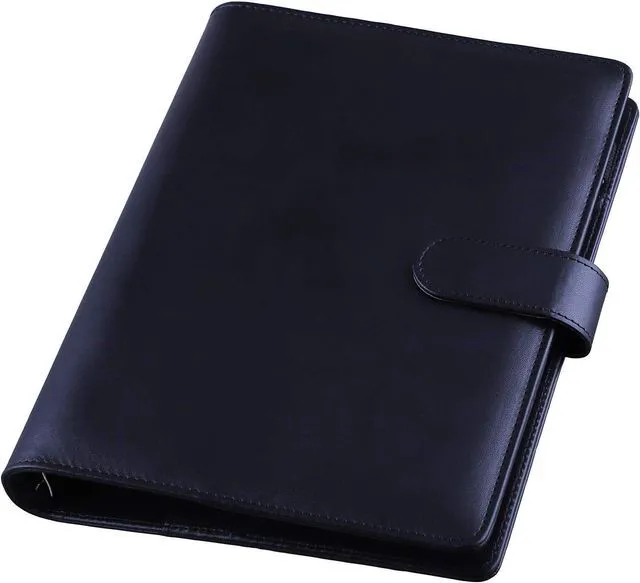 Alt view image 6 of 7 - A5 Binder 6 Ring Refillable Notebook Planner Cover for A5 Planner Inserts & Refill Paper, PU Leather Loose Leaf Personal Organizer Photocard Holder Budget Binder with Magnetic Buckle, Black