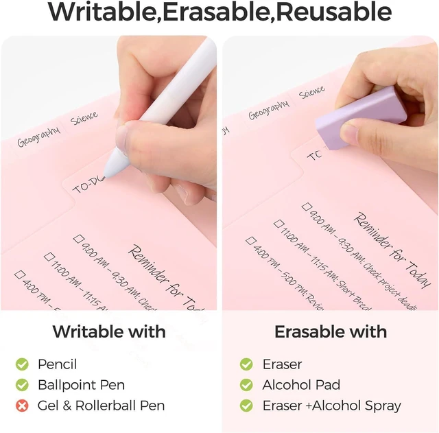 Alt view image 3 of 7 - 8 Tab Write & Erase Durable Plastic Dividers for 3 Ring Binders