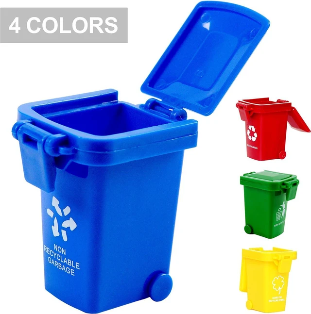 Alt view image 4 of 7 - Mini Size Trash Can Toy,Garbage Truck's Trash Cans, Mini Curbside Vehicle Garbage Bin Trashcan Great for Kids Toddlers (2 Inches)