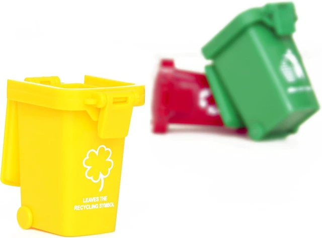 Alt view image 6 of 7 - Mini Size Trash Can Toy,Garbage Truck's Trash Cans, Mini Curbside Vehicle Garbage Bin Trashcan Great for Kids Toddlers (2 Inches)