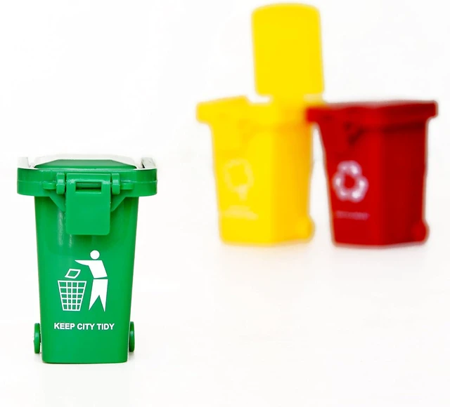 Alt view image 7 of 7 - Mini Size Trash Can Toy,Garbage Truck's Trash Cans, Mini Curbside Vehicle Garbage Bin Trashcan Great for Kids Toddlers (2 Inches)