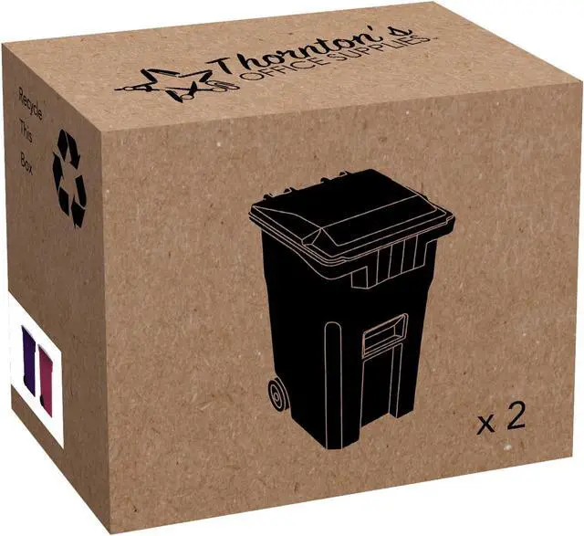 Alt view image 3 of 7 - Desk Pen Holder - Tiny Curbside Garbage Trash and Mini Recycle Can Set - Cool Plastic Pencil Cup Storage and Organizer - Small Toy Bin for Kids and Adults (Pink/Purple)