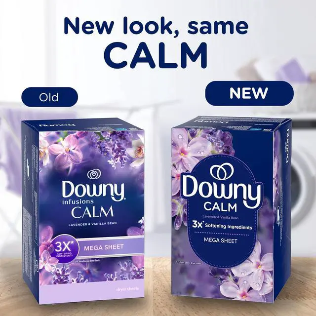 Alt view image 4 of 5 - Fabric Softener Dryer Sheets, Calm Lavender & Vanilla Bean Scent, 50 Mega Sheets, Anti-Static, 3X Softening Ingredients