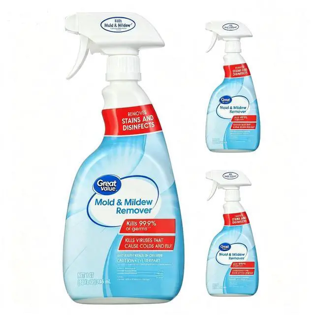 Main image of Mold & Mildew Remover Cleaner 32 fl oz, Disinfect & Deodorize, Bleach Away Tough Stains for Bathroom & Household Surfaces