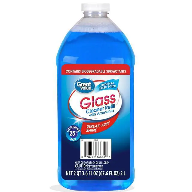 Alt view image 3 of 3 - Glass Cleaner Refill 67.6 fl oz, Streak-Free Shine Fresh Scent, Multi-Purpose Cleaner for Windows, Mirrors, Home & Car