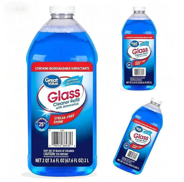 Main image of Glass Cleaner Refill 67.6 fl oz, Streak-Free Shine Fresh Scent, Multi-Purpose Cleaner for Windows, Mirrors, Home & Car