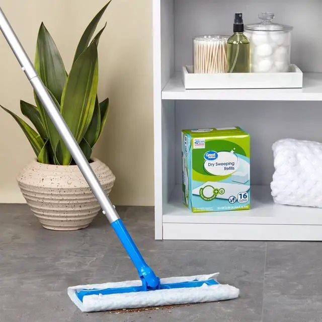Alt view image 2 of 5 - Disposable Dry Sweeping Cloth Refills 16 Count, 10.4in x 8in Dust Mop Pads for Multi-Surface Dry Floor Cleaning