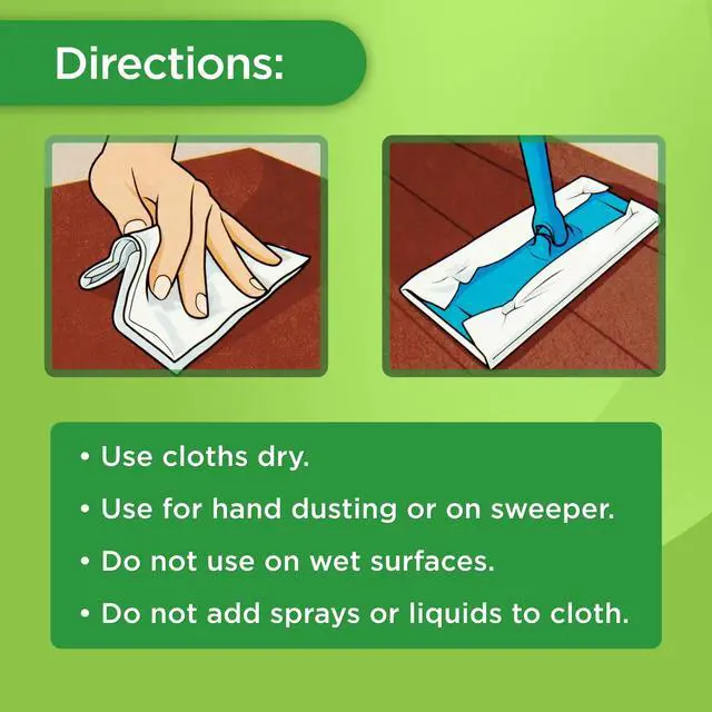 Alt view image 3 of 5 - Disposable Dry Sweeping Cloth Refills 16 Count, 10.4in x 8in Dust Mop Pads for Multi-Surface Dry Floor Cleaning