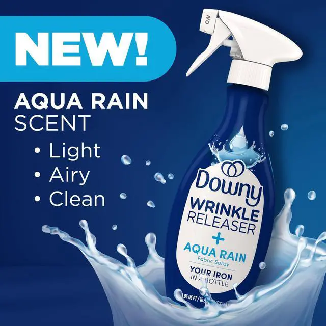 Alt view image 4 of 5 - Wrinkle Releaser Fabric Spray Aqua Rain Scent 16.9 fl oz, Anti-Static Fabric Refresher, Fast Dry, No Ironing Required