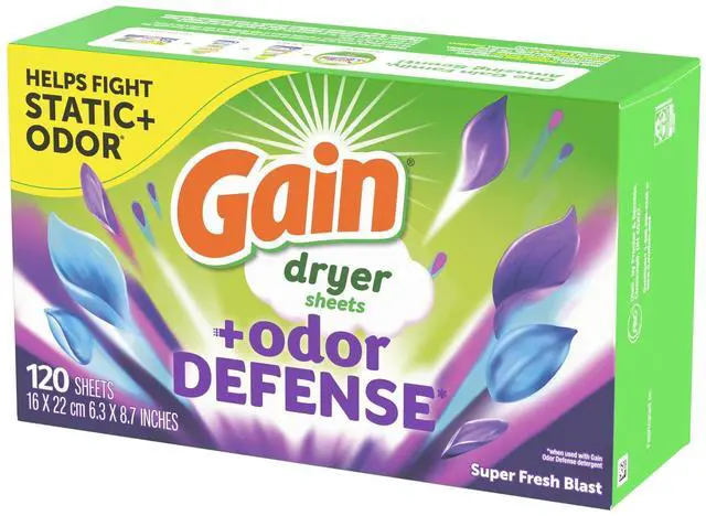 Alt view image 3 of 5 - Odor Defense Fabric Softener Dryer Sheets Super Fresh Blast Scent 120 Count, Anti-Static, Long-Lasting Fresh Laundry Fragrance