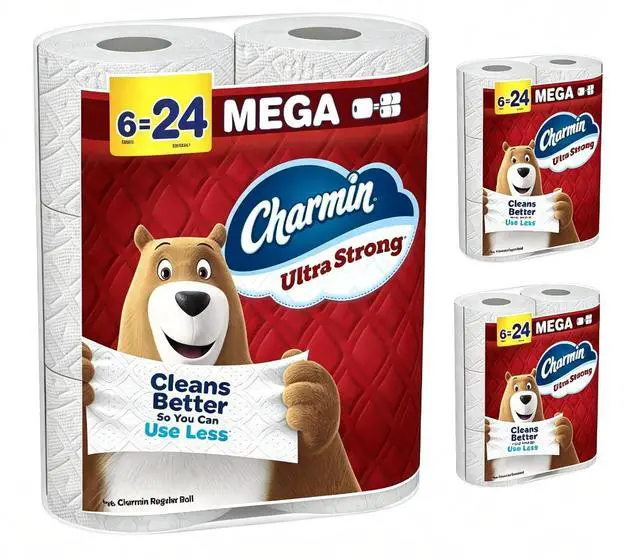 Main image of 6 Mega Rolls Bathroom Tissue, 220 Sheets Per Roll, Durable Wet Strength, Deep Textured Toilet Paper