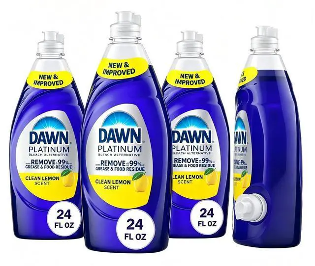 Main image of 24oz Clean Lemon Dishwashing Liquid, Heavy-Duty Grease Cutting Dish Soap, Multi-Surface Household Cleaner