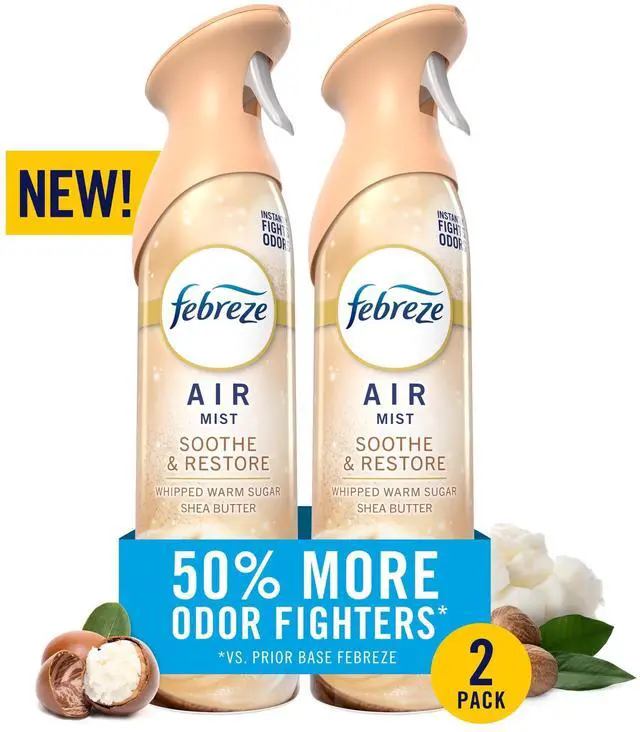 Main image of 2 Pack Air Freshener Spray 8.1 oz Each, Whipped Warm Sugar & Shea Butter Scent, Eliminate Household Odors