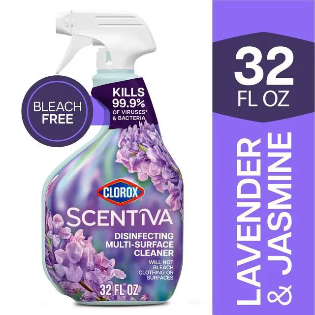 Alt view image 4 of 5 - 32 fl oz Disinfectant Cleaning Spray, Lavender & Jasmine Scent, Works on Tile, Finished Hardwood, Glass & Counters