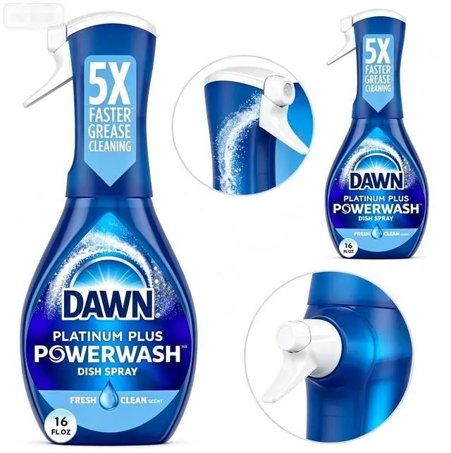 Main image of 16 Fl Oz Dishwashing Spray Starter Kit, No Pre-Rinse Required, Spray-Wipe-Rinse Dish Cleaner