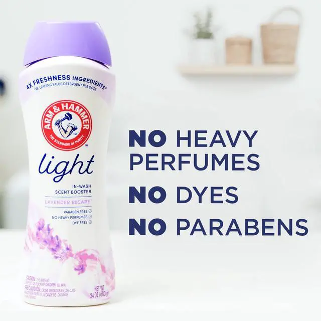 Alt view image 4 of 5 - Light In-Wash Laundry Scent Booster Crystals Lavender Escape 24 Oz, Dye & Paraben Free, Safe for HE & Standard Washers