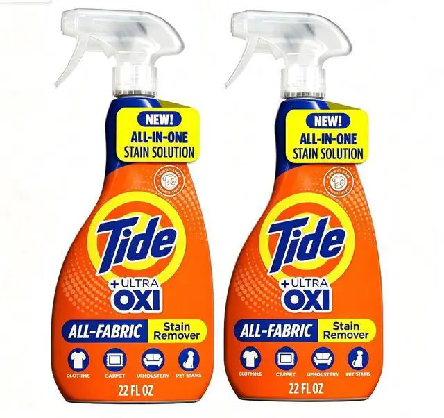 Main image of Tide +Ultra Oxi All-Fabric Stain Remover Spray 22 fl oz, Peroxide-Based Pre-Treat Spray, Color Safe for Fabrics & Upholstery