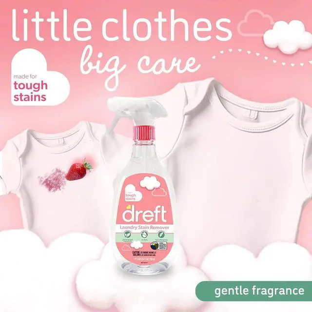 Alt view image 4 of 4 - Plant Based Baby Laundry Stain Remover Spray 24 oz, Hypoallergenic, Dye & Chlorine Free for Baby Garments